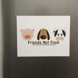 Friends Not Food Postcard Magnet
