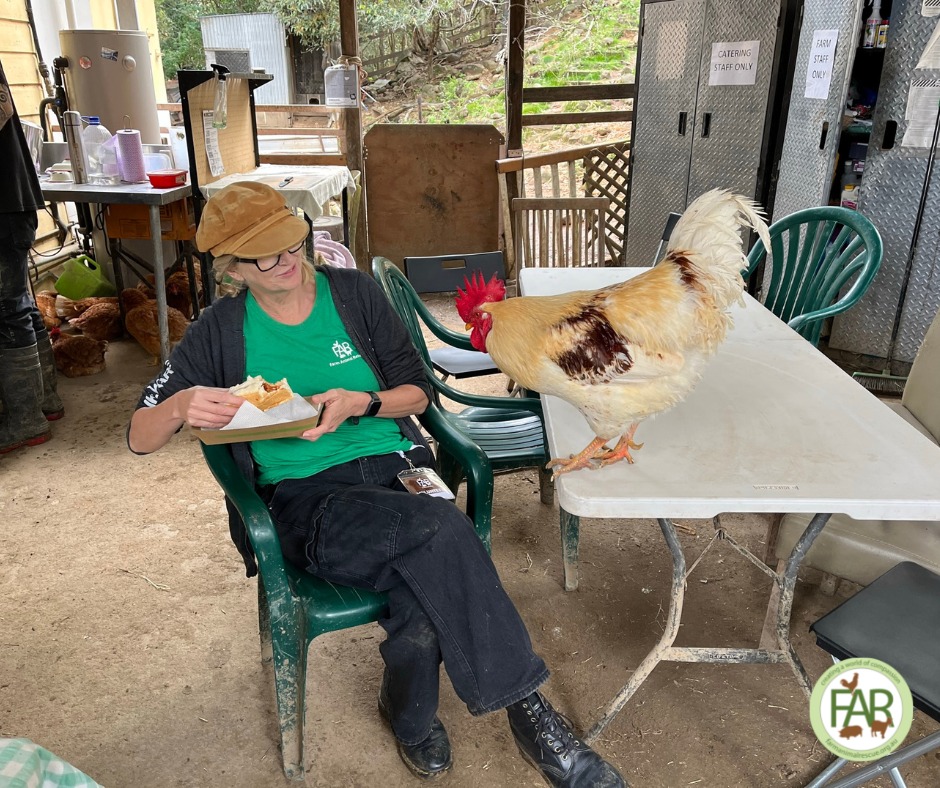 Phoenix with Carol Phoenix trying to steal Carol's lunch