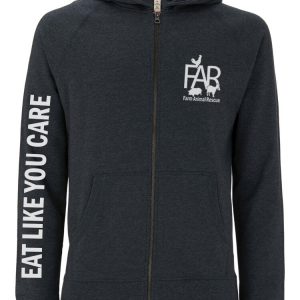 'Eat Like You Care' Hoodie - Melange Black