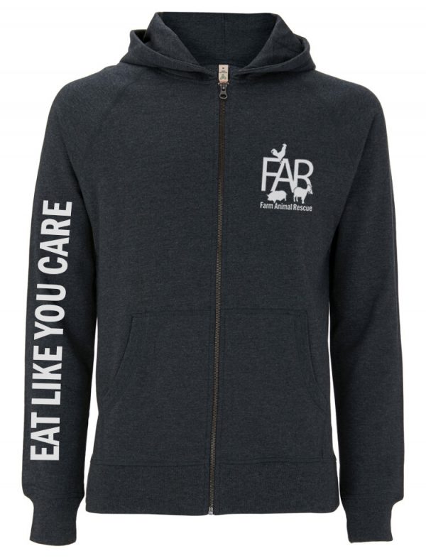 'Eat Like You Care' Hoodie - Melange Black