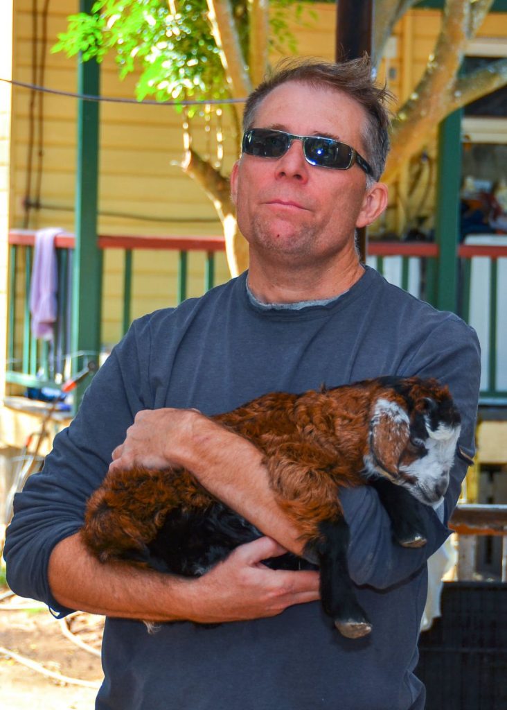 Rescued baby goat Lucy and Brad