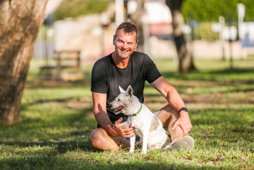 Paul Robinson and dog Paul Robinson