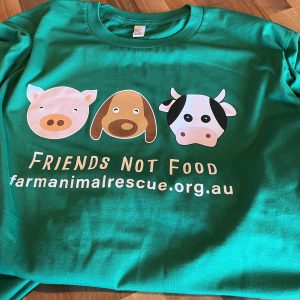 Earth Positive Friends Not Food T-Shirt Green