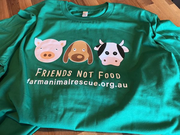 Earth Positive Friends Not Food T-Shirt Green