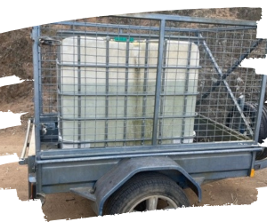 Water sourced and ready for transportation to the animals